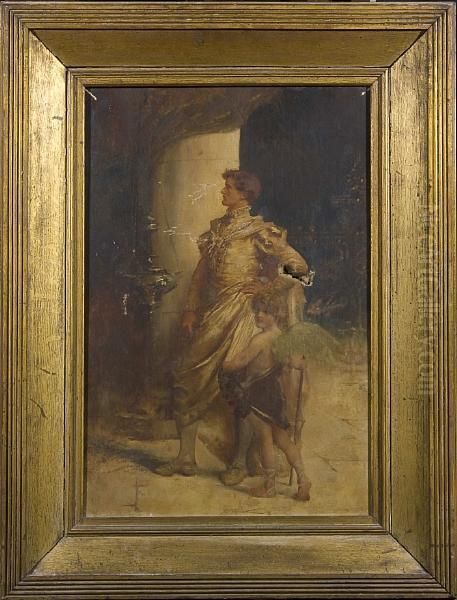 Scene From Much Ado About Nothing Oil Painting by Edwin Howland Blashfield