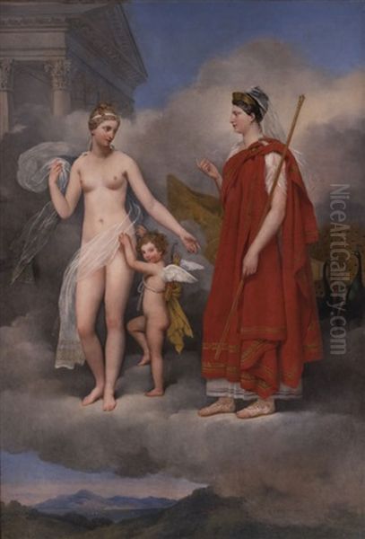 Juno Und Venus Oil Painting by Louis Vincent Leon Palliere