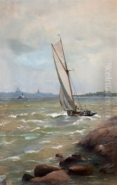 Stockholms Redd Oil Painting by Anna Sofia Palm de Rosa