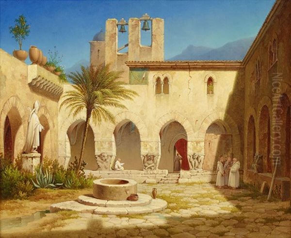 Vue Av Klostergarden Oil Painting by Gustaf Wilhelm Palm