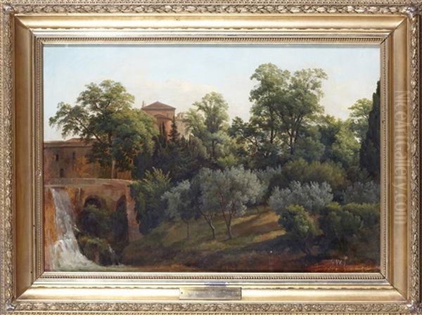 Villa D'este, Rom Oil Painting by Gustaf Wilhelm Palm