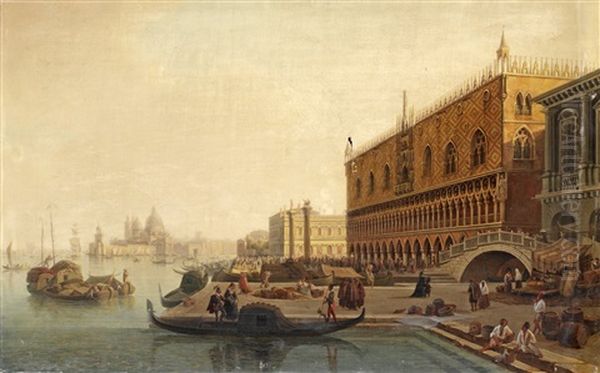 Utsigt Af Venedig Oil Painting by Gustaf Wilhelm Palm