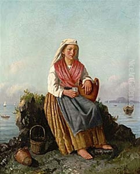 Sydlandsk Skonhet Oil Painting by Gustaf Wilhelm Palm