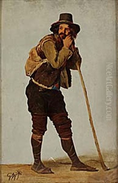 Vandringsman Oil Painting by Gustaf Wilhelm Palm