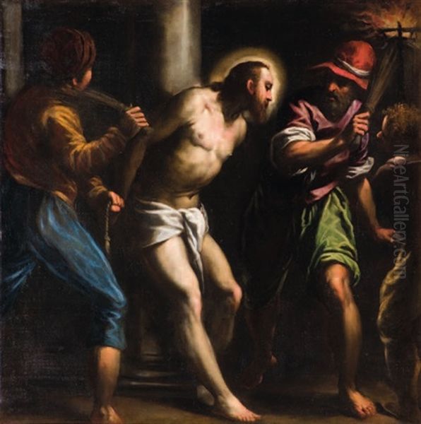 Flagellazione Oil Painting by Jacopo Palma il Giovane