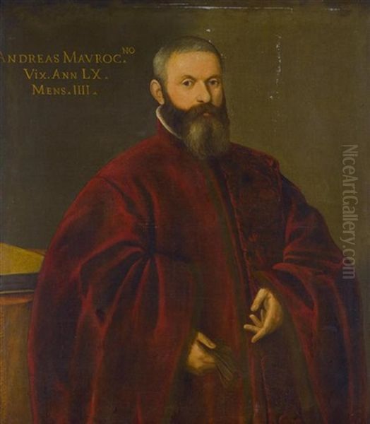 Portrait Des Venezianischen Magistraten Andreas Mauroc Oil Painting by Jacopo Palma il Giovane