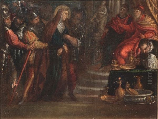 Scena Della Vita Di Una Santa by Jacopo Palma il Giovane