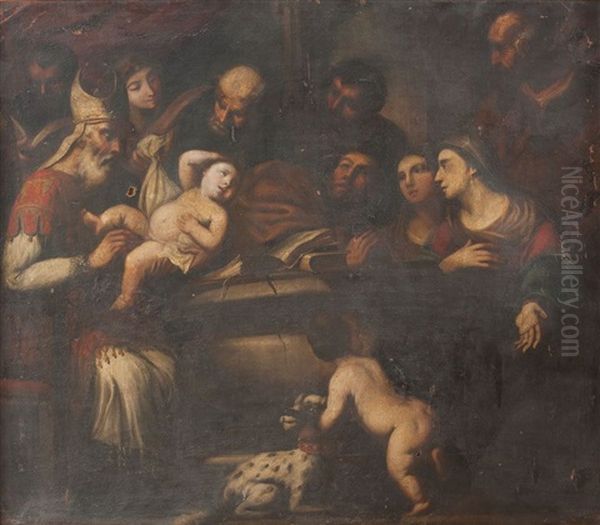 Circoncisione Oil Painting by Jacopo Palma il Giovane