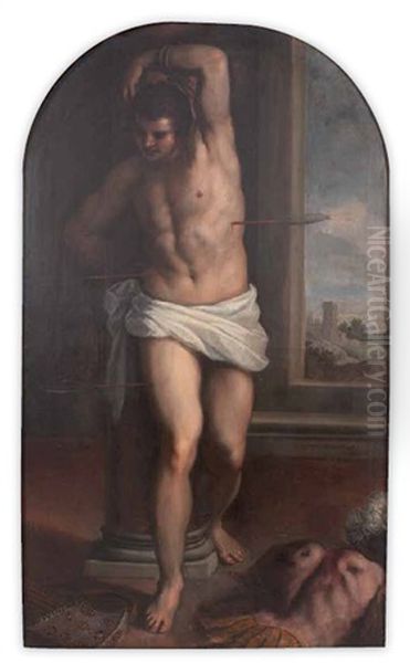 Saint Sebastien Oil Painting by Jacopo Palma il Giovane