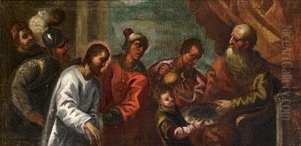 Christ Before Pilate Oil Painting by Jacopo Palma il Giovane