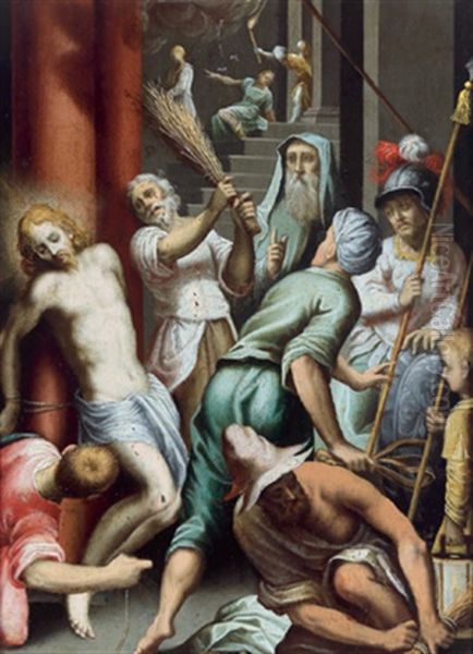 Die Geiselung Christi Oil Painting by Jacopo Palma il Giovane