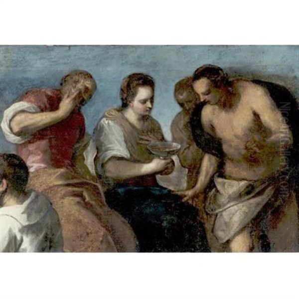 Biblical Subject Oil Painting by Jacopo Palma il Giovane