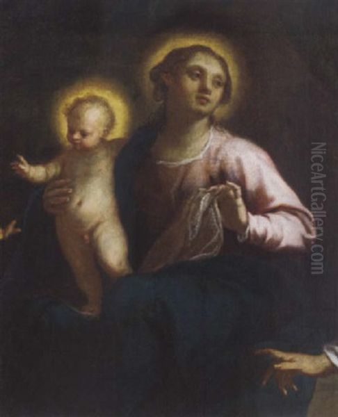 The Madonna And Child Oil Painting by Jacopo Palma il Giovane