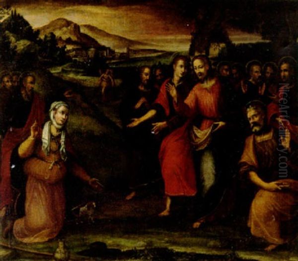 Noli Me Tangere Oil Painting by Jacopo Palma il Giovane