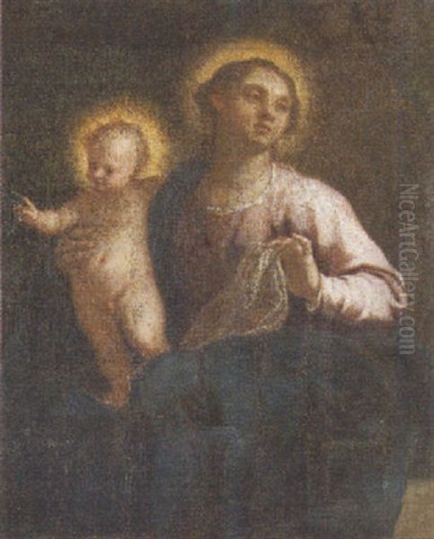 The Madonna And Child Oil Painting by Jacopo Palma il Giovane