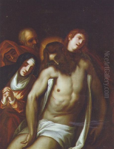 The Lamentation Oil Painting by Jacopo Palma il Giovane