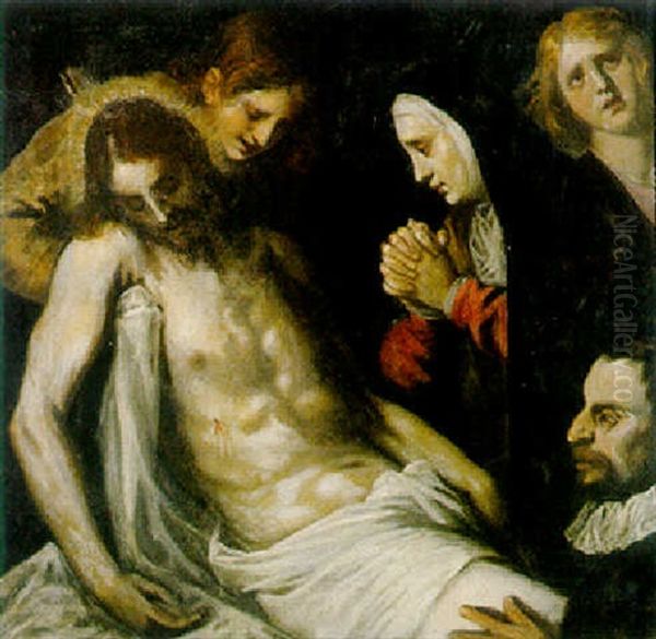 The Lamentation Oil Painting by Jacopo Palma il Giovane