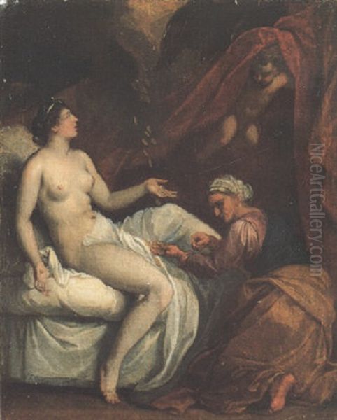 Danae Oil Painting by Jacopo Palma il Giovane