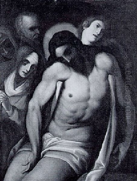 The Lamentation Oil Painting by Jacopo Palma il Giovane