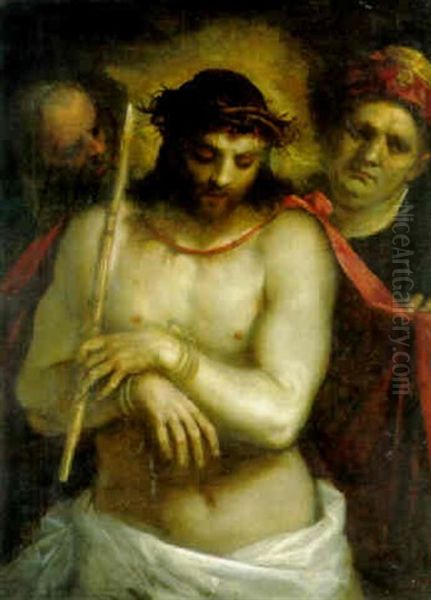 Christ Shown To The People Oil Painting by Jacopo Palma il Giovane