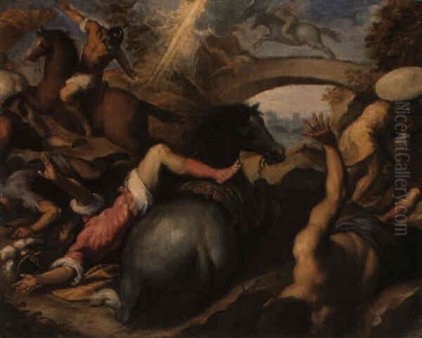 The Conversion Of Saul Oil Painting by Jacopo Palma il Giovane