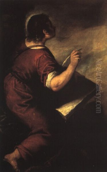 St. John The Evangelist Oil Painting by Jacopo Palma il Giovane