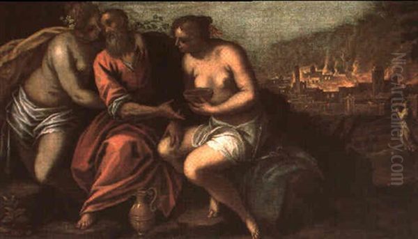 Loth E Le Figlie by Jacopo Palma il Giovane