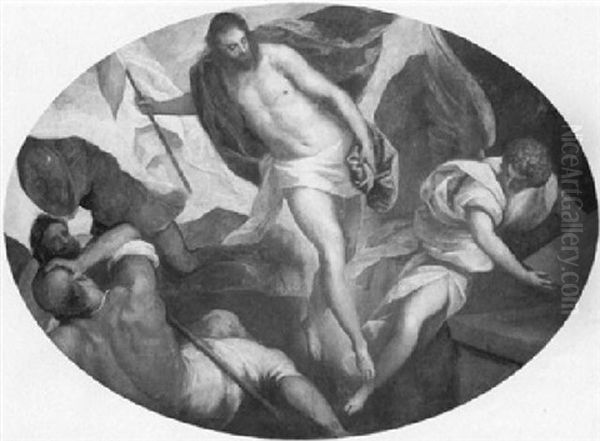 The Resurrection Oil Painting by Jacopo Palma il Giovane