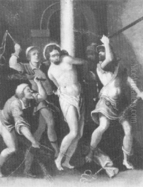 The Flagellation Of Christ by Jacopo Palma il Giovane