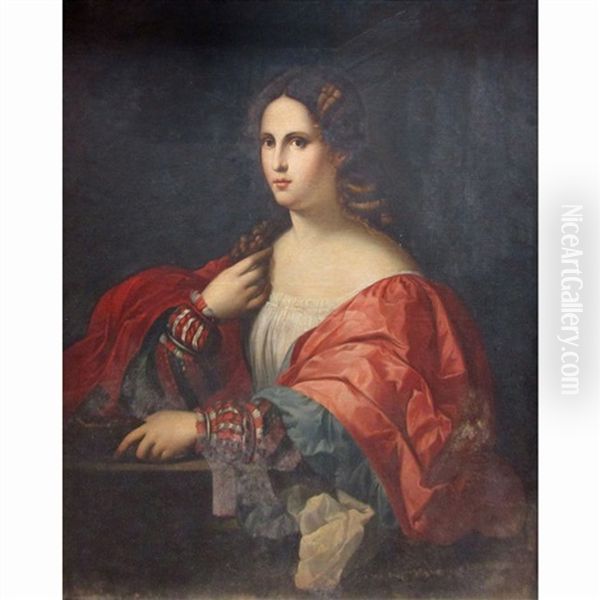 Portrait Of A Lady (la Bella) Oil Painting by Jacopo Palma il Vecchio