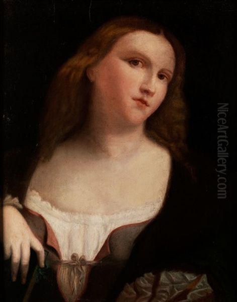 Halbbildnis Einer Jungen, Blonden Frau Oil Painting by Jacopo Palma il Vecchio