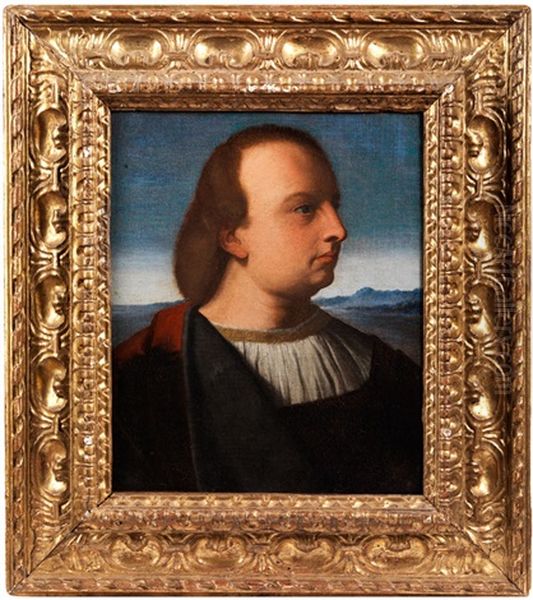 Portrait Eines Herren Vor Landschaftlichem Hintergrund Oil Painting by Jacopo Palma il Vecchio