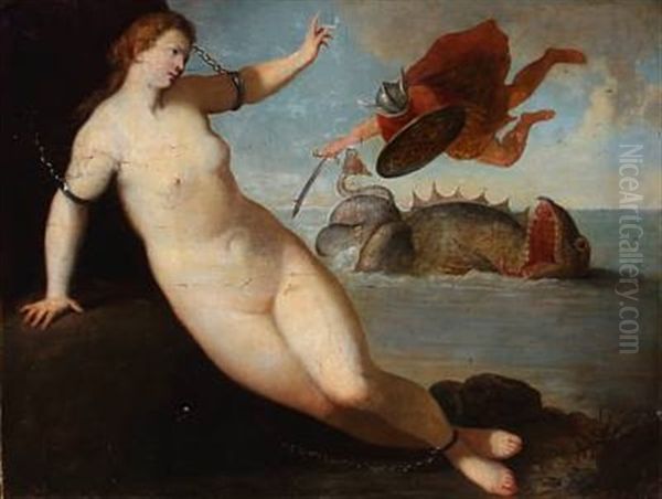 Preseus Saving Anddromeda Oil Painting by Jacopo Palma il Vecchio