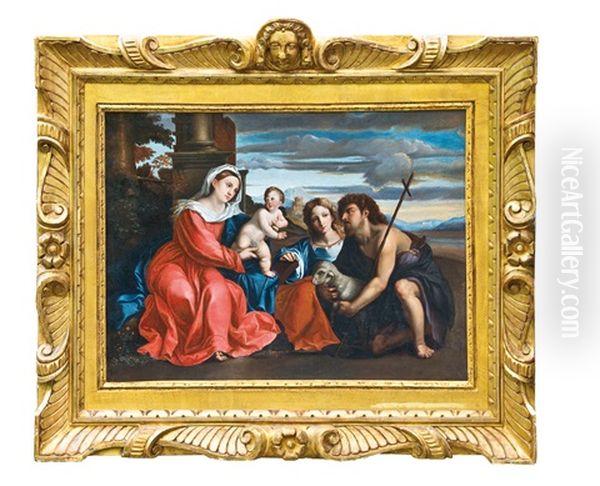 Sacra Conversazione Oil Painting by Jacopo Palma il Vecchio