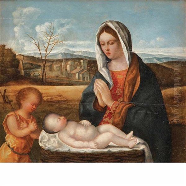 Madonna And Child Oil Painting by Jacopo Palma il Vecchio