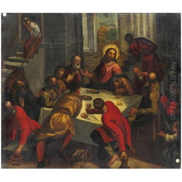 L'ultima Cena Oil Painting by Jacopo Palma il Vecchio