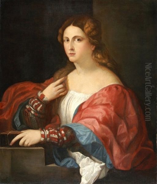 La Bella Oil Painting by Jacopo Palma il Vecchio