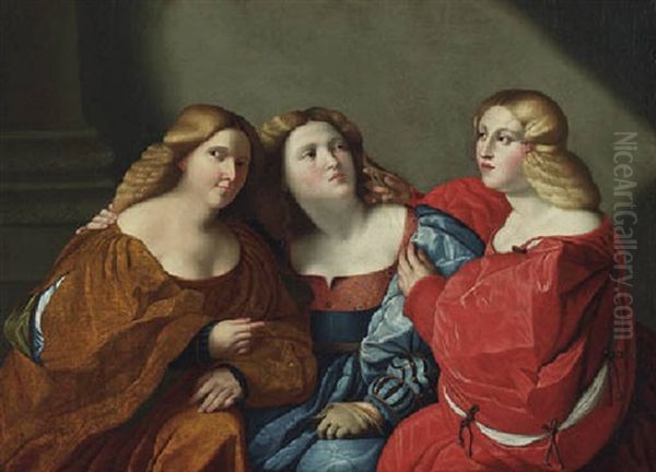 The Three Sisters Oil Painting by Jacopo Palma il Vecchio