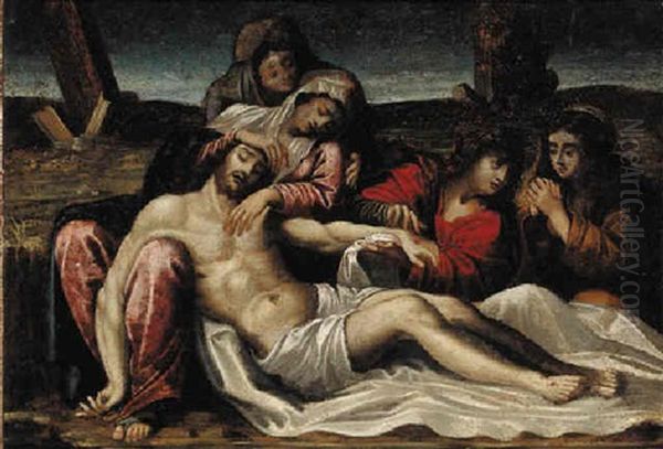 The Lamentation Oil Painting by Jacopo Palma il Vecchio