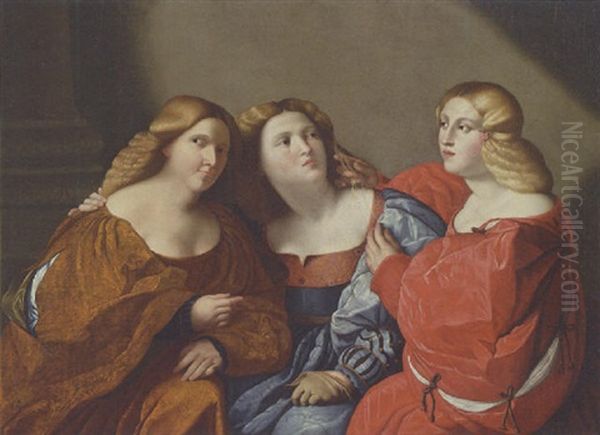 The Three Sisters Oil Painting by Jacopo Palma il Vecchio