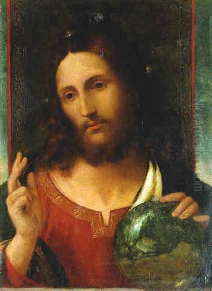 Salvator Mundi Oil Painting by Jacopo Palma il Vecchio