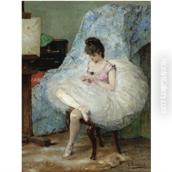 The Ballerina Oil Painting by Vicente Palmaroli y Gonzales