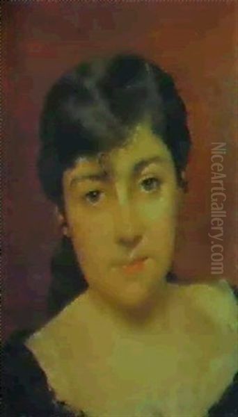 Joven Dama Oil Painting by Vicente Palmaroli y Gonzales