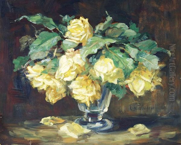 Blumenstraus In Vase Oil Painting by Emilie (Dietrich) von Palmenberg