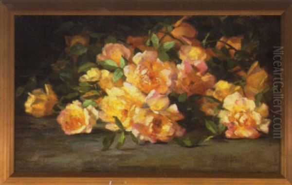 Roses Oil Painting by Adelaide Palmer