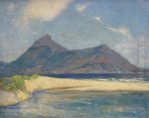 Paysage De Mer Et Montagne by Alfred Palmer