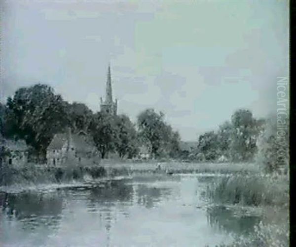 Straftord-on-avon Oil Painting by Harry Sutton Palmer