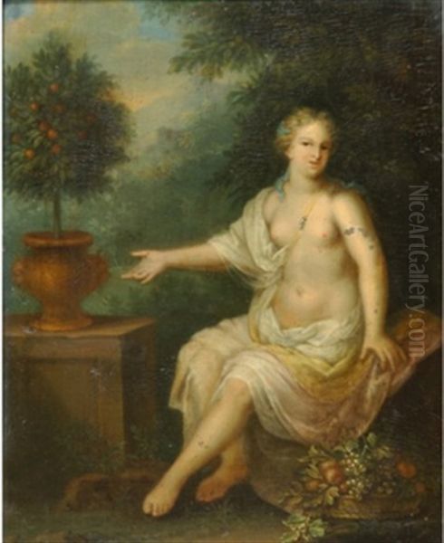 Jeune Femme Dans Un Paysage Oil Painting by James (Sir) Palmer