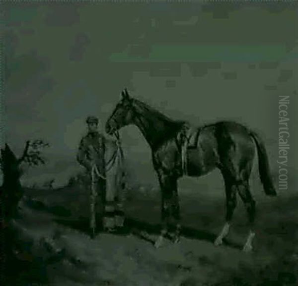 Grebalach With Groom Oil Painting by James Lynwood Palmer