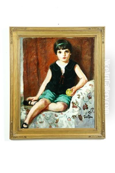 Portrait Of A Girl Oil Painting by Pauline Palmer